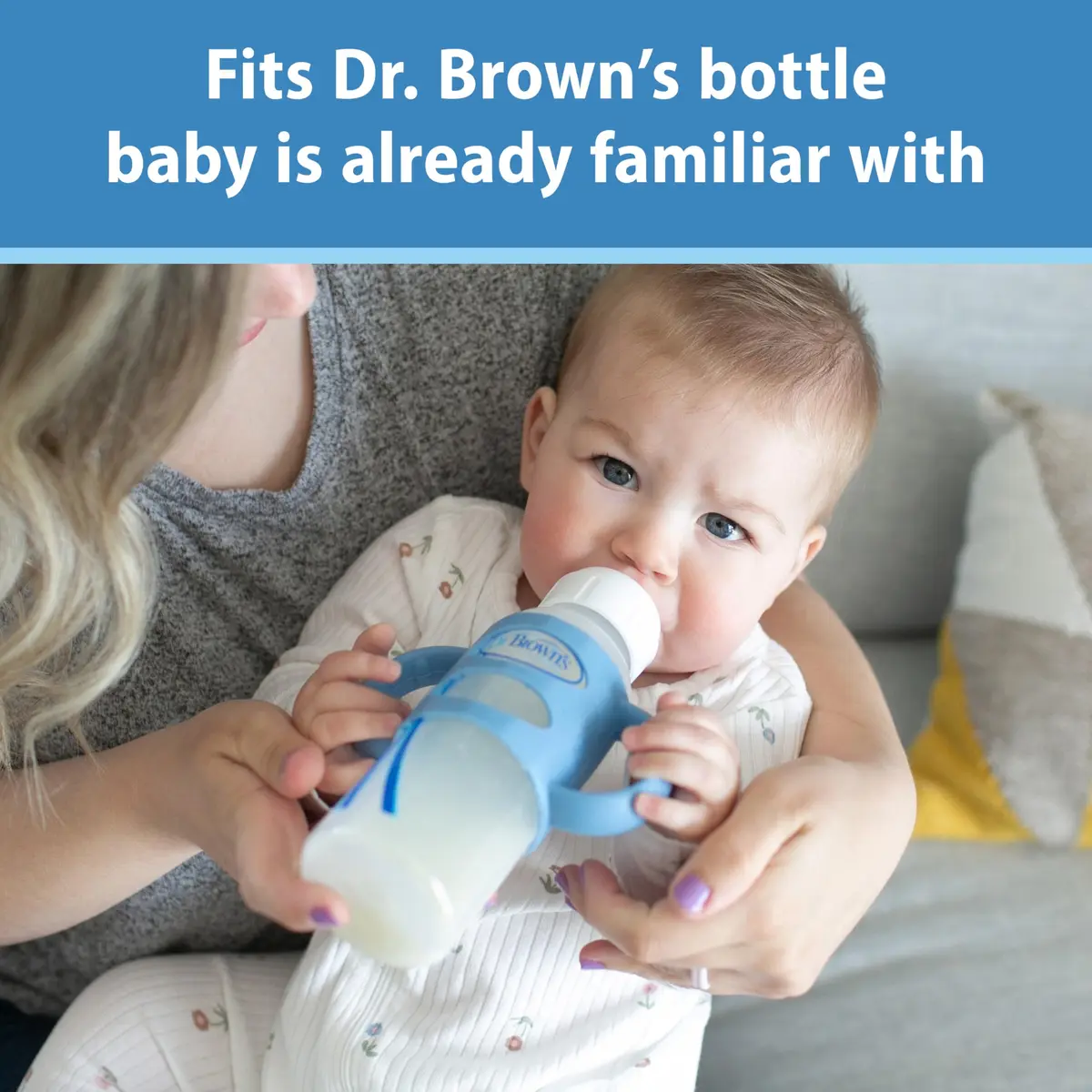 Dr. Brown's Silicone Bottle Handles for Narrow Bottles, 3-Pack | Practice Independent Drinking - view 3