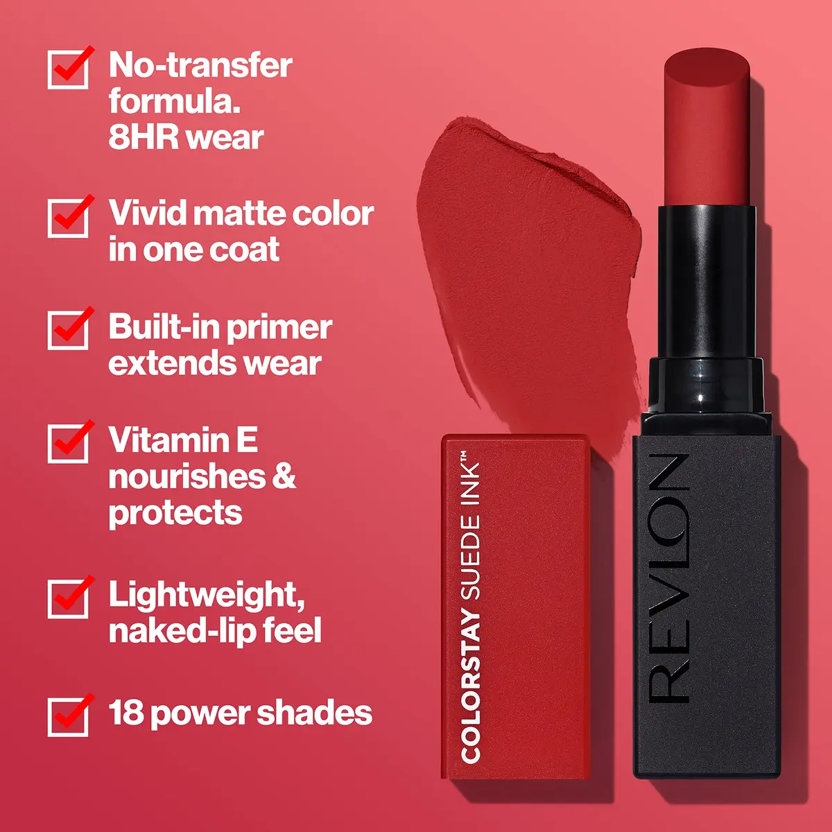 Revlon ColorStay Suede Ink Lipstick Type A 0.09 oz | 8HR No-Transfer Matte Color - view 2