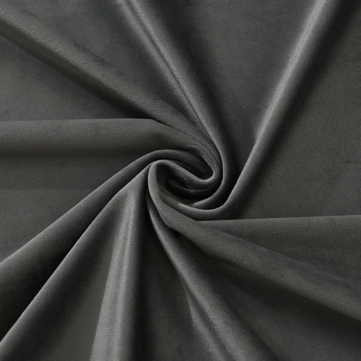 Royal Hotel Velvet Blackout Curtain Panels 52"W x 84"L | Heavyweight Soft Velvet, Grommet Top, Set of 2, Gray - view 2