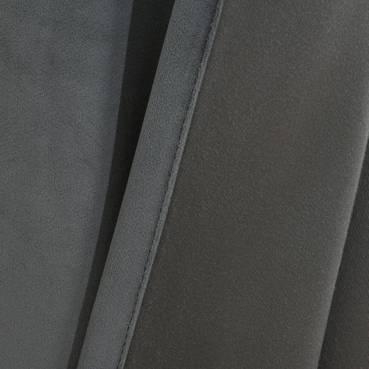 Royal Hotel Velvet Blackout Curtain Panels 52"W x 84"L | Heavyweight Soft Velvet, Grommet Top, Set of 2, Gray - view 3