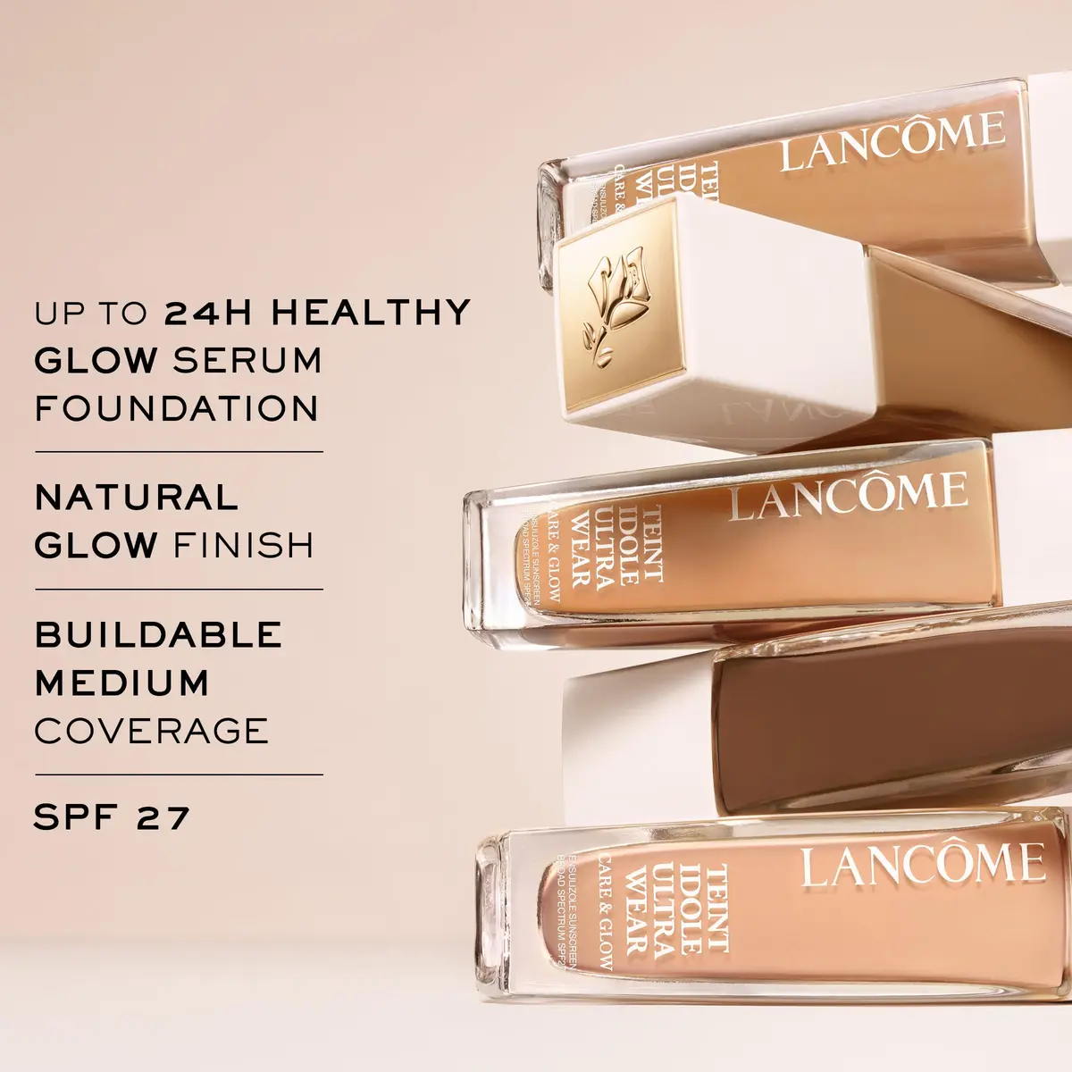 Lancôme Teint Idole Ultra Wear Care & Glow Foundation SPF 27-425C | Hydrating, Buildable Medium Coverage, Glow Finish - view 3