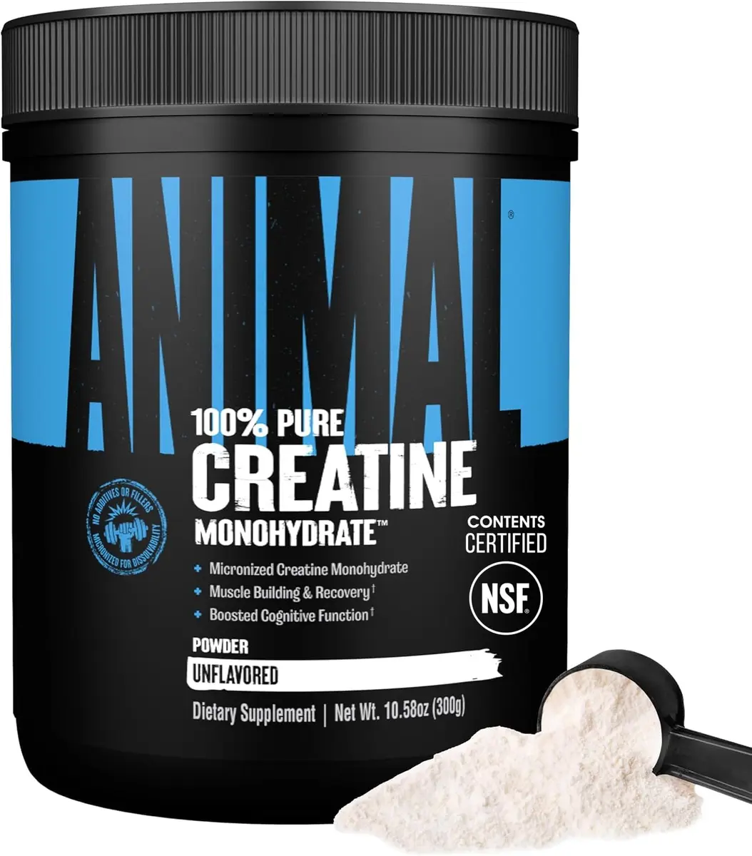 Animal Creatine Monohydrate Powder for Men & Women | Unflavored 300g | Supports Muscle & Brain Energy - main product image