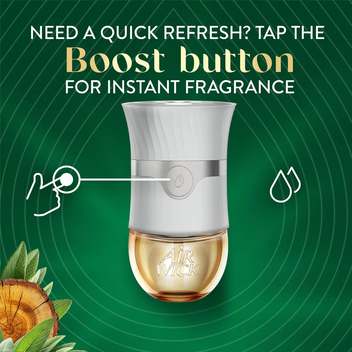 Air Wick Plug In Refill White Sage & Mahogany Essential Oil 5 Count | Continuous Fragrance Diffusion - view 9