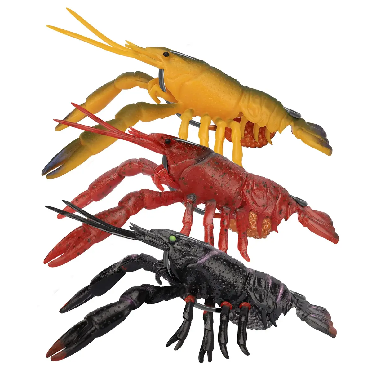 TRUSCEND Pre-Rigged Fishing Jigs 7.5cm (3in) | Lifelike Soft Crayfish Swimbait for Bass, Trout, Crappie, Walleye - main product image