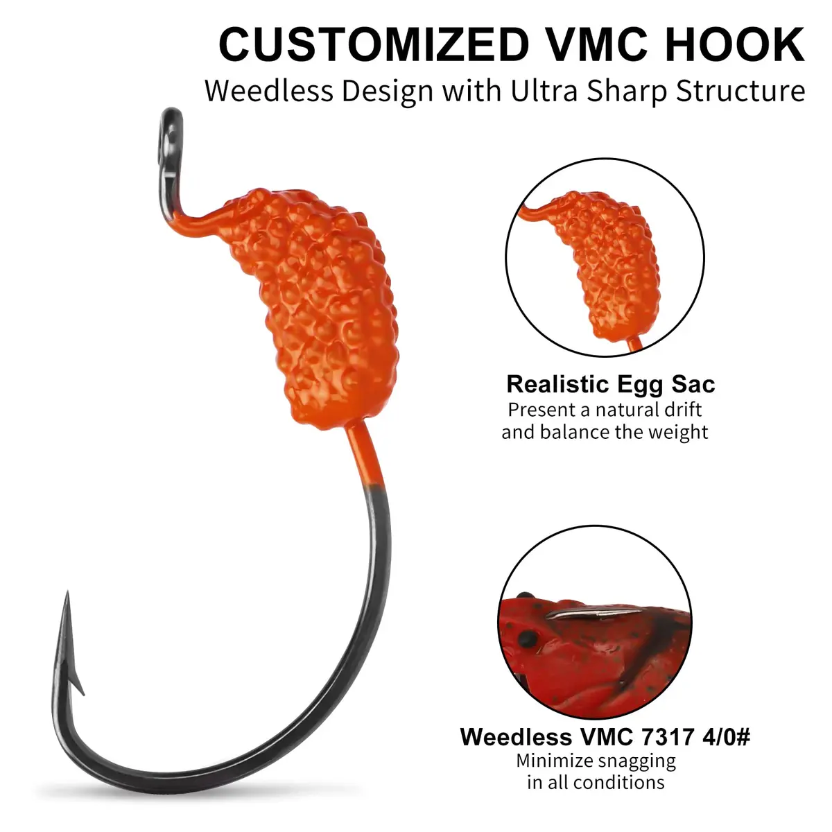 TRUSCEND Pre-Rigged Fishing Jigs 6.3cm (2.5in) Set of 3 | Lifelike Soft Crayfish Swimbait for Trout, Crappie, Walleye - view 3