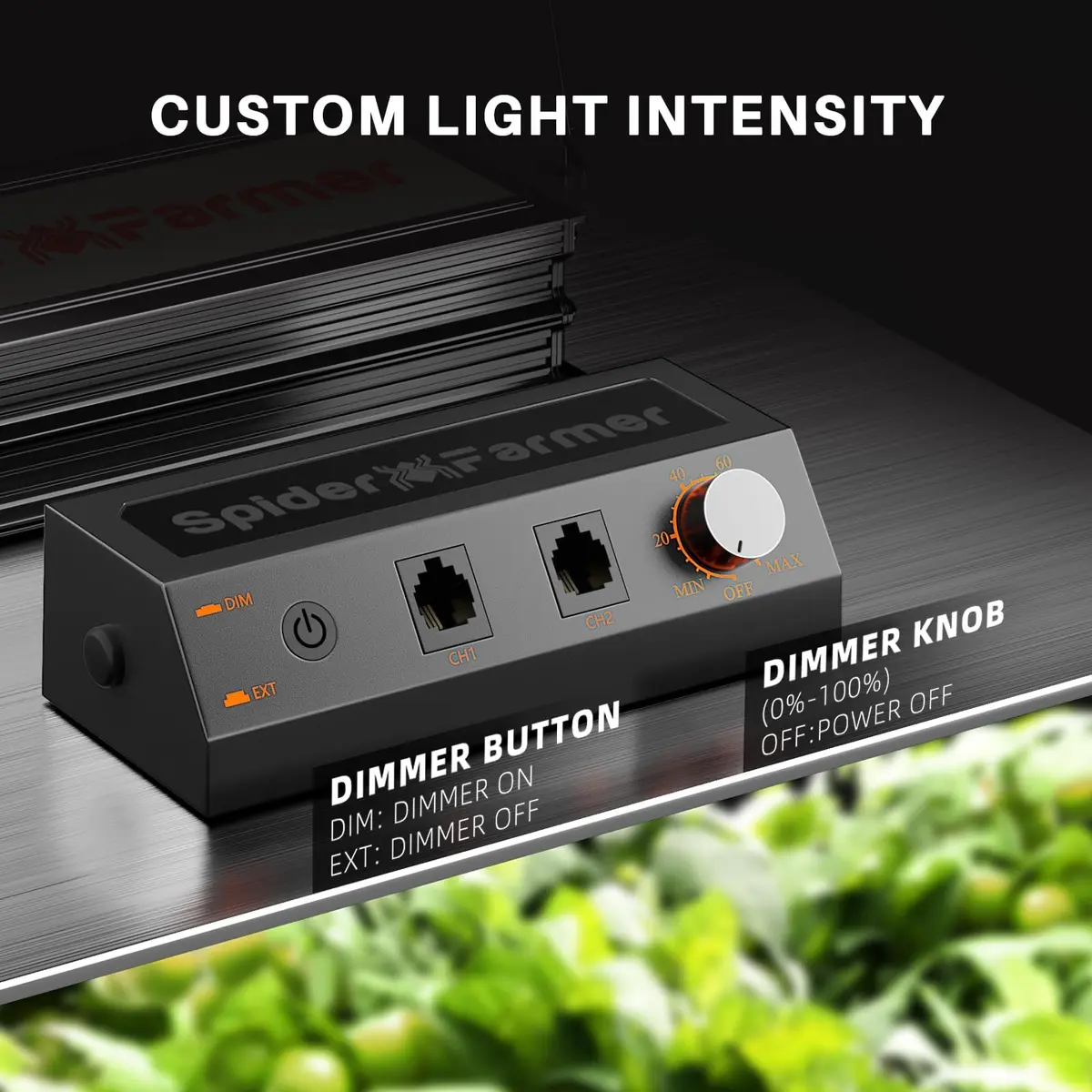 Spider Farmer SF2000 PRO LED Grow Lights for Indoor Plants in 3x3 Grow Tent | Full Spectrum, 200W, Dimmable, Fanless - view 5