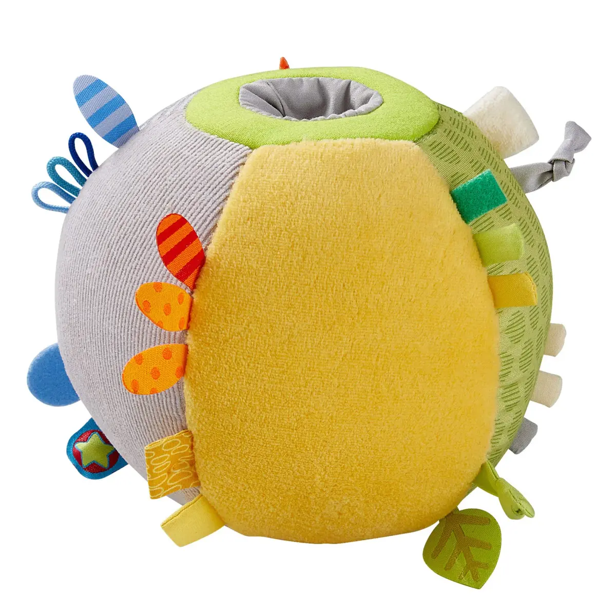 HABA Soft Sensory Ball Discovery Toy with Rattle & Tags, 16.5 cm (6.5") | Machine Washable Baby Toy for 6+ Months - main product image
