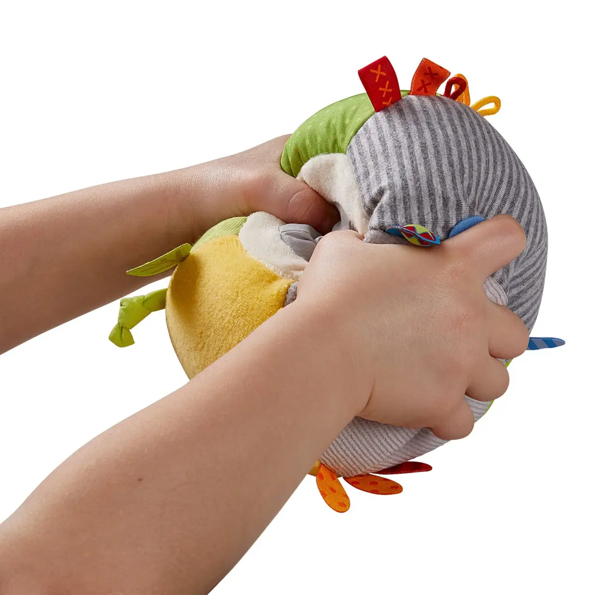 HABA Soft Sensory Ball Discovery Toy with Rattle & Tags, 16.5 cm (6.5") | Machine Washable Baby Toy for 6+ Months - view 3