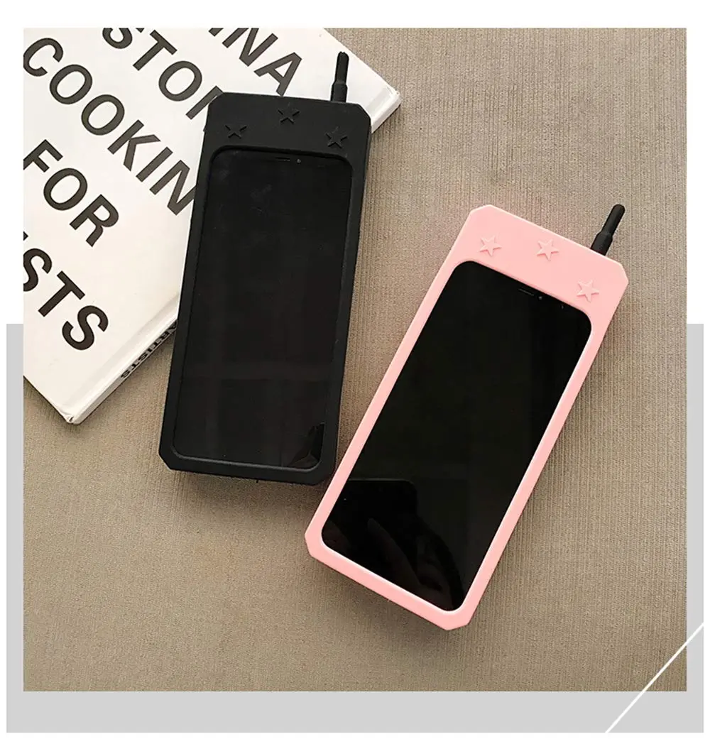UnnFiko Retro Cellphone Silicone Case for iPhone 14 (6.1-inch) | Fun Stand Feature - view 5