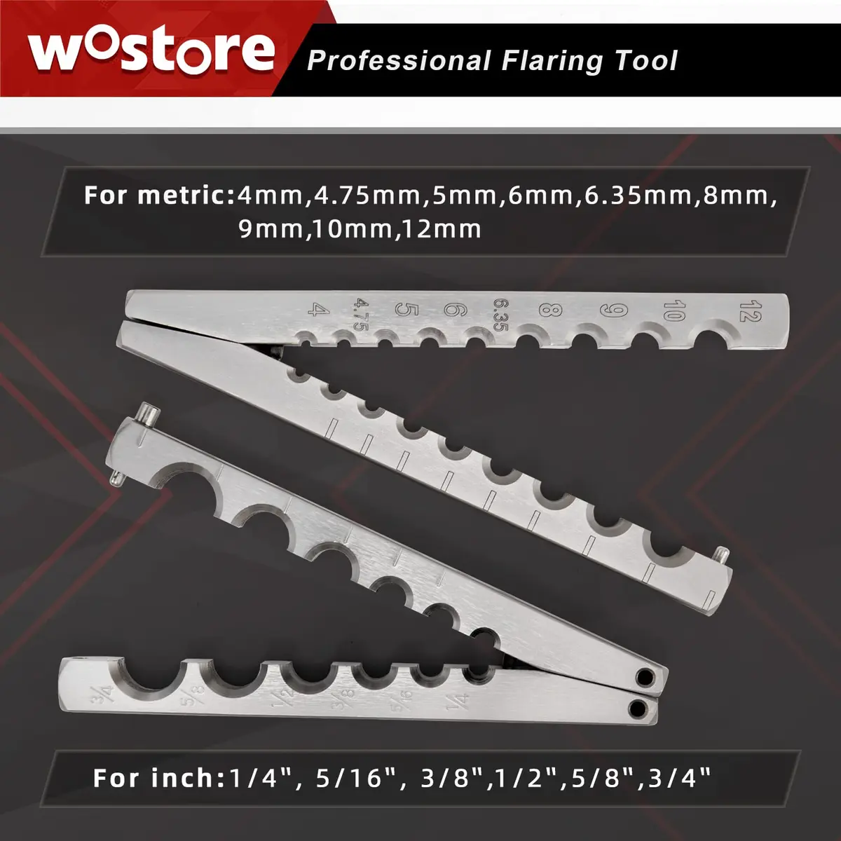 Wostore Flaring Tools Set 15 Sizes | Durable HVAC & Refrigeration Flare Kit with Tube Cutter & Reamer - view 4
