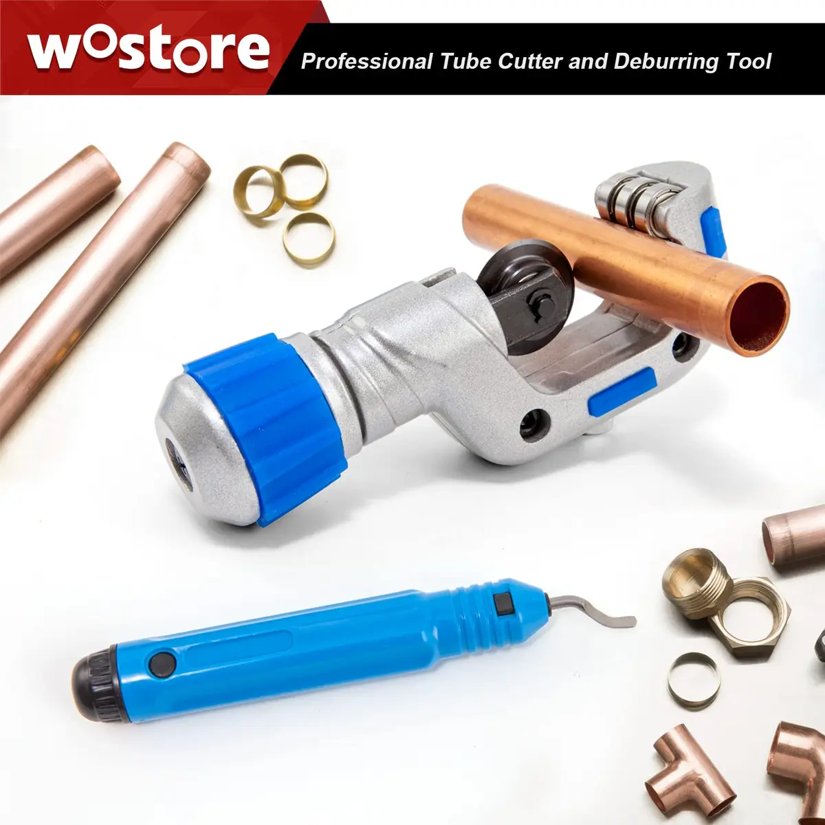 Wostore Flaring Tools Set 15 Sizes | Durable HVAC & Refrigeration Flare Kit with Tube Cutter & Reamer - view 8