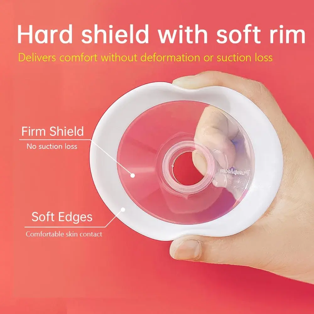 PumpMom-us 21mm Oval Flange & Valve Set for Spectra S2/S1/9+ Breast Pumps | BPA-Free Polypropylene & Silicone - view 3