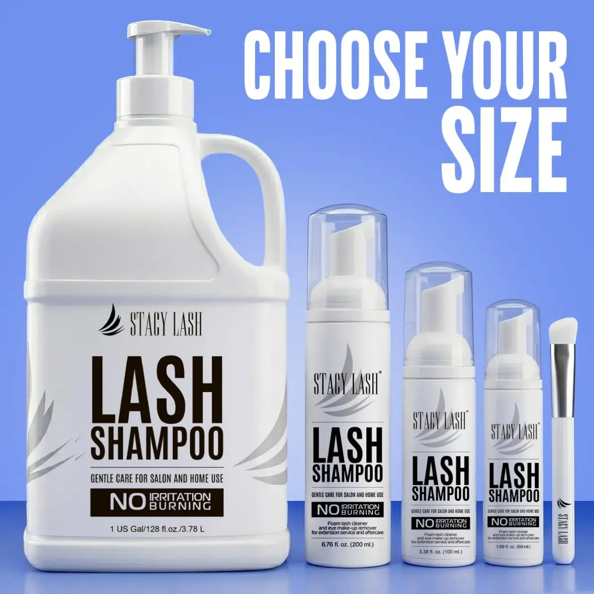 STACY LASH Eyelash Extension Shampoo + Brush 100ml (3.38 fl oz) | Gentle Foaming Cleanser for Natural & Extended Lashes - view 7