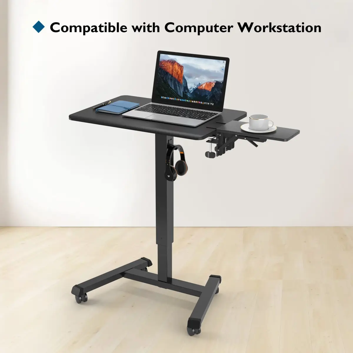 BONTEC Desk Extender Tray 30cm x 15cm (11.8"x5.9") | Clamp-On Ergonomic Arm Rest for Home & Office Use - view 5