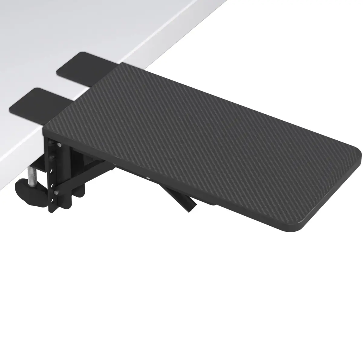 BONTEC Desk Extender Tray 30cm x 15cm (11.8"x5.9") | Clamp-On Ergonomic Arm Rest for Home & Office Use - main product image
