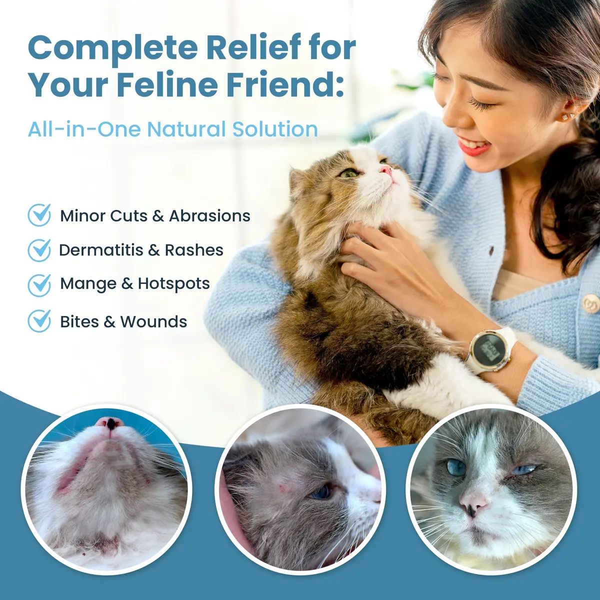 ResQ Organics Cat Paw Balm 8 oz | Hot Spot & Dermatitis Relief for Cats - view 4