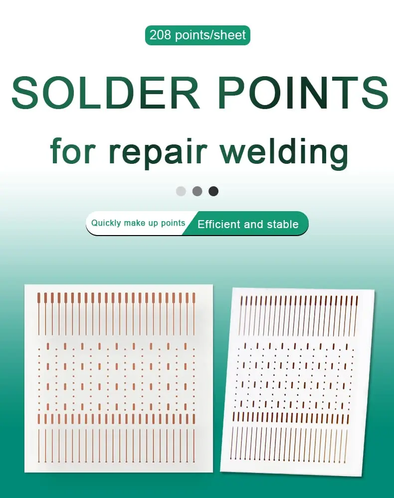 GOLDEN BLUE 2PCS Soldering Lugs Solder Piece Rework Pad Welding Point Repair for Phones IC Pad Touch BGA PCB Fingerprint Welding Plates - view 8