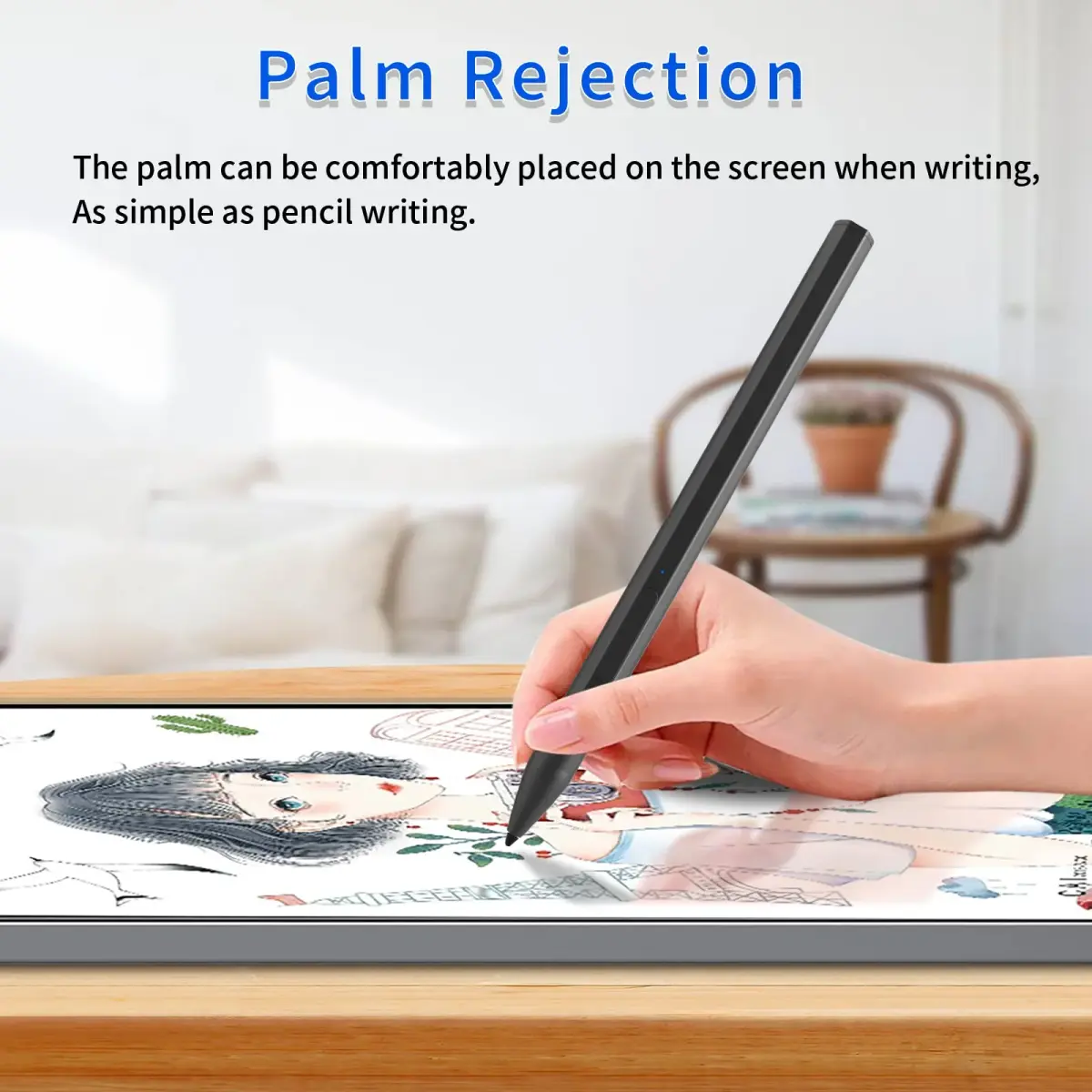 SSS·GRGB Rechargeable Stylus Pen for HP Envy/Pavilion/Spectre X360/X2 (Black) | MPP 2.0, 4096 Pressure, Tilt, Palm Rejection - view 4