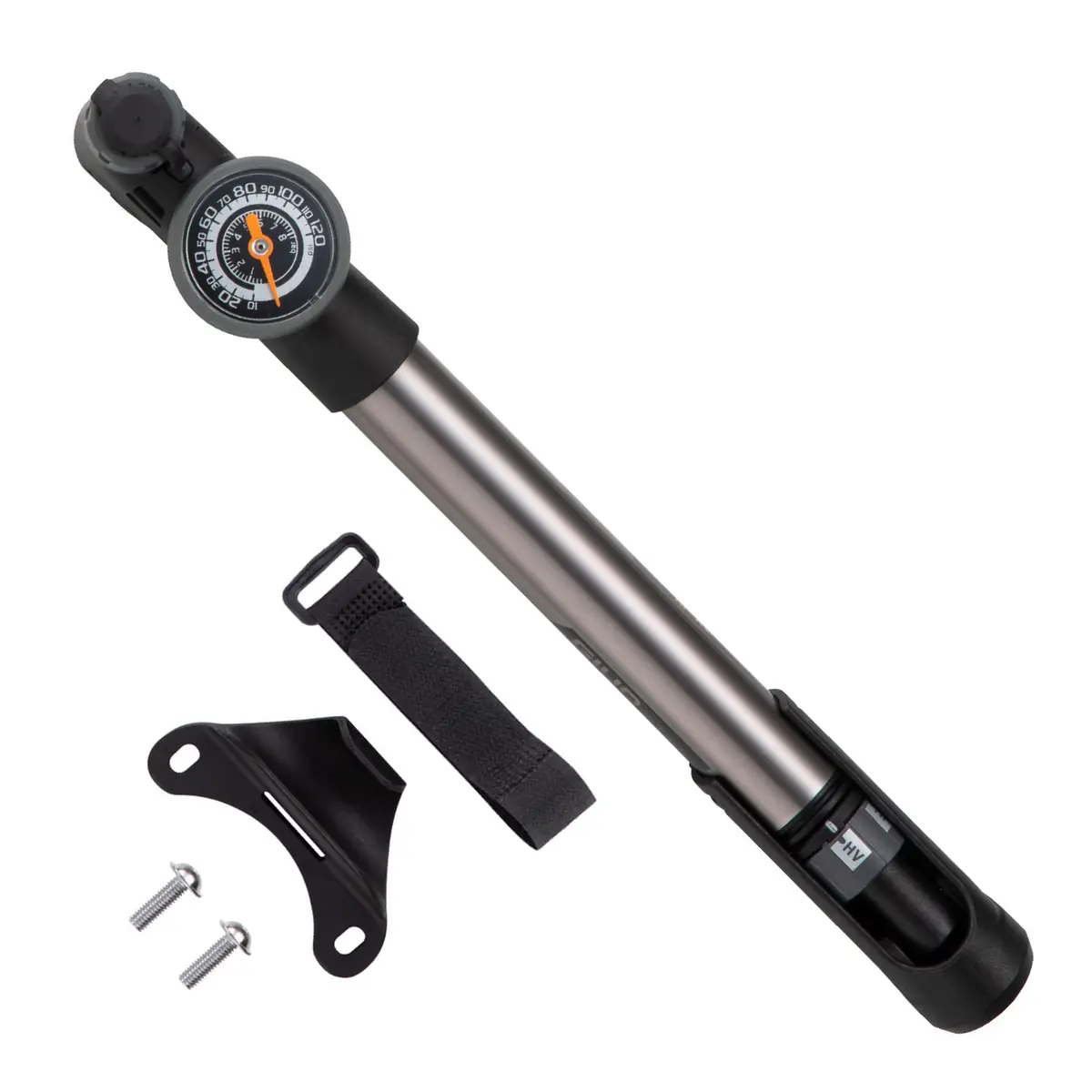 GIYO Mini Bike Pump with Gauge 2 Stage HP/HV 120 PSI | Easy Inflation for Road & MTB | Frame Mount Included | Taiwan Made (GP-993) - main product image