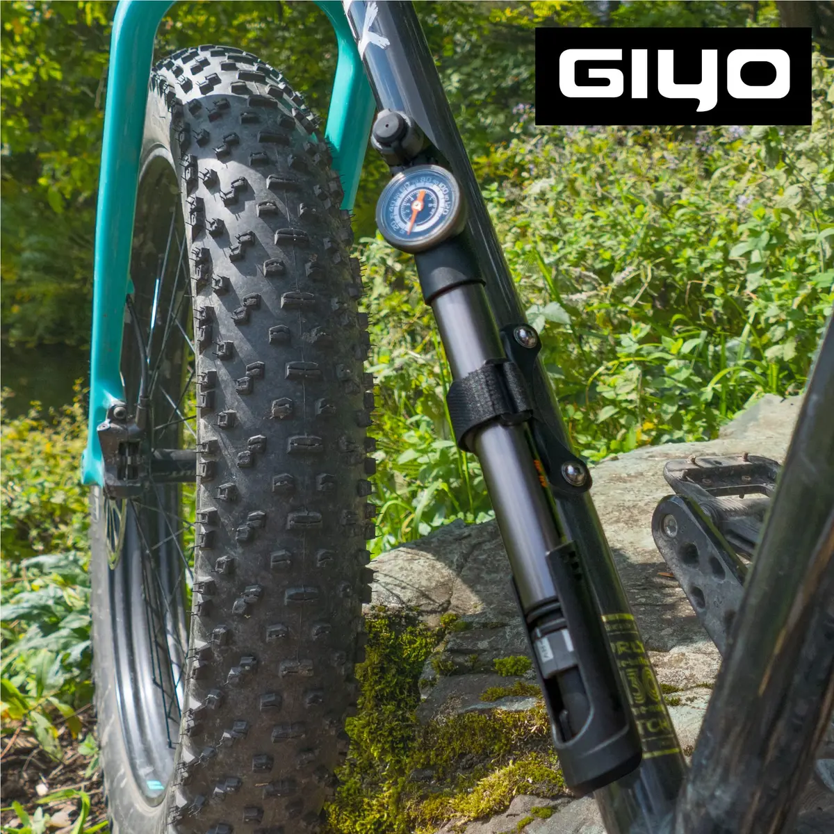 GIYO Mini Bike Pump with Gauge 2 Stage HP/HV 120 PSI | Easy Inflation for Road & MTB | Frame Mount Included | Taiwan Made (GP-993) - view 6
