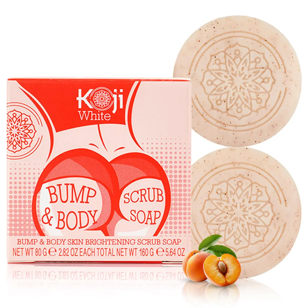 Koji White Kojic Acid Bump Eraser Body Scrub Soap 2 Bars | Brightening & Exfoliating - main product image