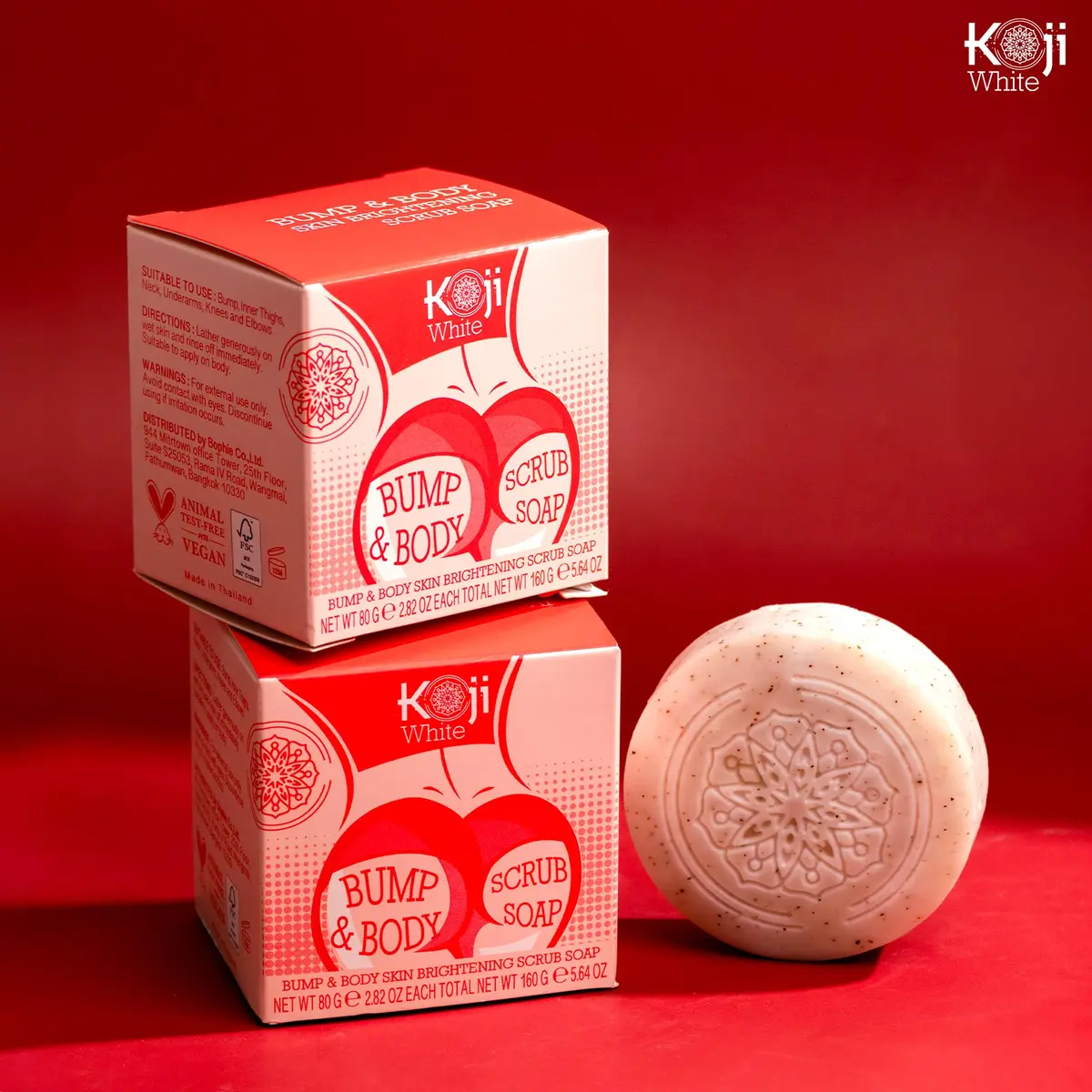 Koji White Kojic Acid Bump Eraser Body Scrub Soap 2 Bars | Brightening & Exfoliating - view 8