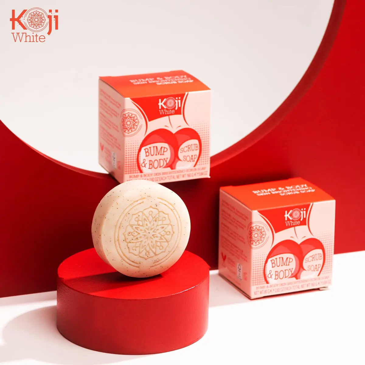 Koji White Kojic Acid Bump Eraser Body Scrub Soap 2 Bars | Brightening & Exfoliating - view 9