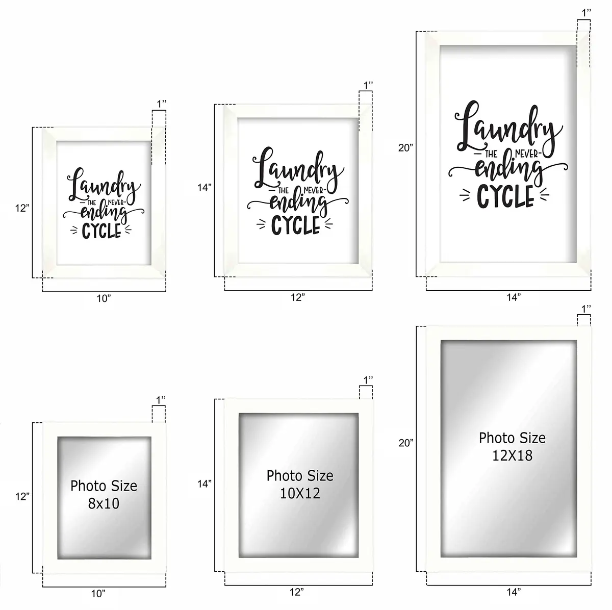 Inkdotpot Laundry Room Decor Poster with White Frame 14x20 Inches | Modern Laundry Wall Art for Home - view 3