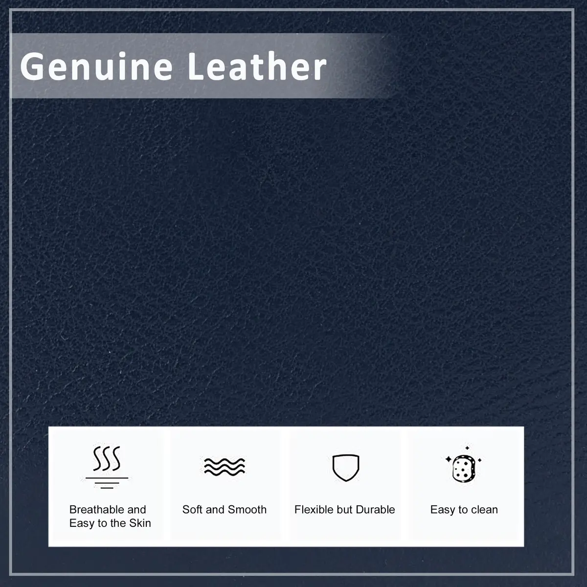 befen Genuine Leather Wristlet Clutch for Women Ultra-Slim Ladies Credit Card Holder Wallet Purses with RFID Protection (Navy Blue, 20.57cm x 10.92cm x 1.14cm) - view 8