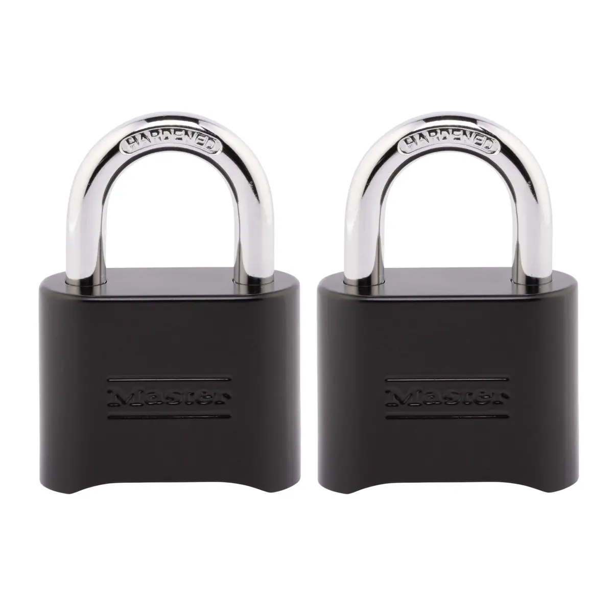 Master Lock Resettable Combination Padlock 2-Pack | Hardened Steel Shackle for Gym Lockers & Outdoor Gates - main product image