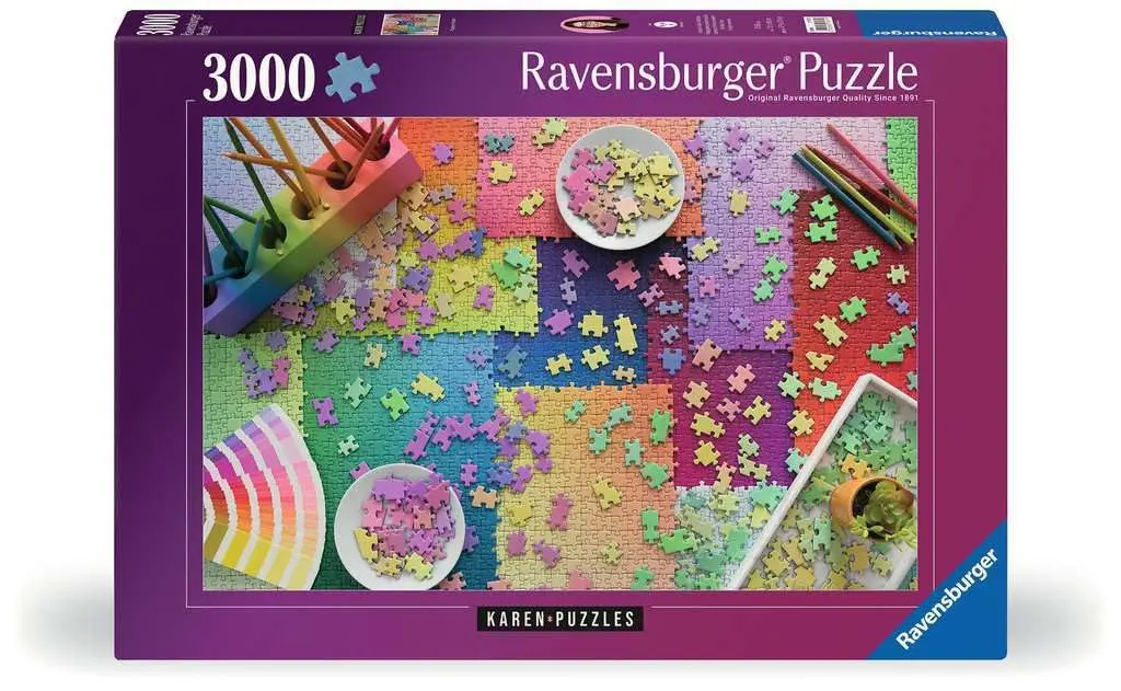 Ravensburger Puzzle on Puzzles 3000 Piece | Vibrant Gradient Collage for Adults - main product image
