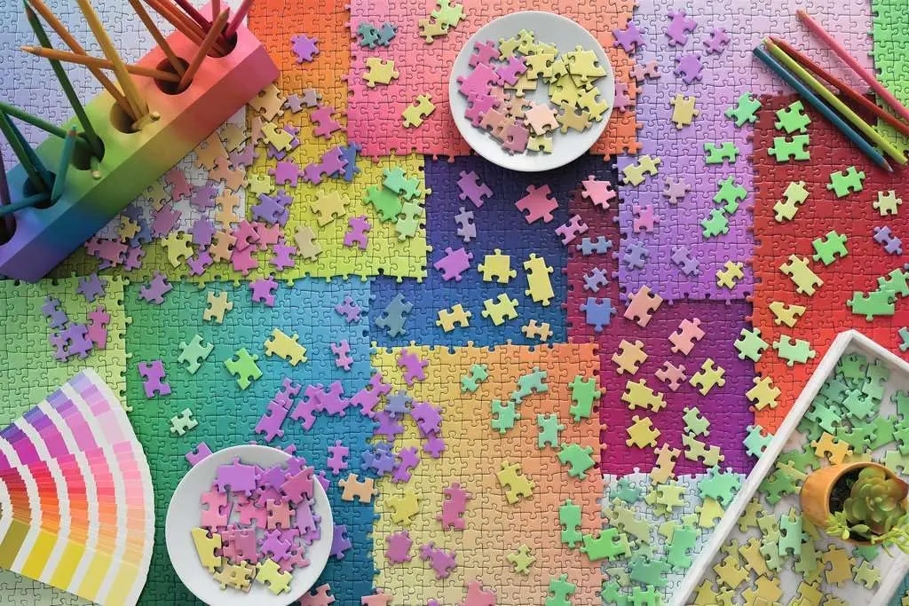 Ravensburger Puzzle on Puzzles 3000 Piece | Vibrant Gradient Collage for Adults - view 2