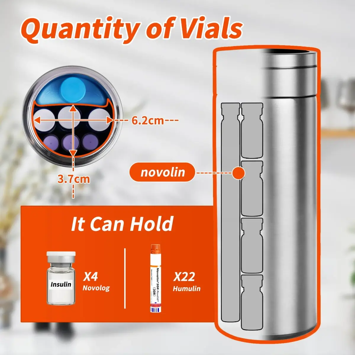 Bogush 60H Insulin Cooler Travel Case with Digital Temp Display 22.9cm (9in) | Keeps Insulin 2-8°C for 40 Hours - view 5