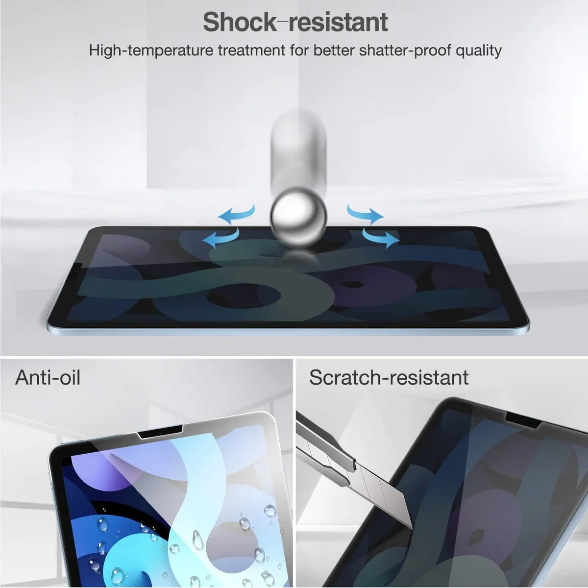 ProCase 2 Pack Privacy Screen Protector for iPad Air 5th/4th Gen & iPad Pro 11" 4th/3rd/2nd/1st Gen 10.9" | Anti-Spy Tempered Glass - view 5