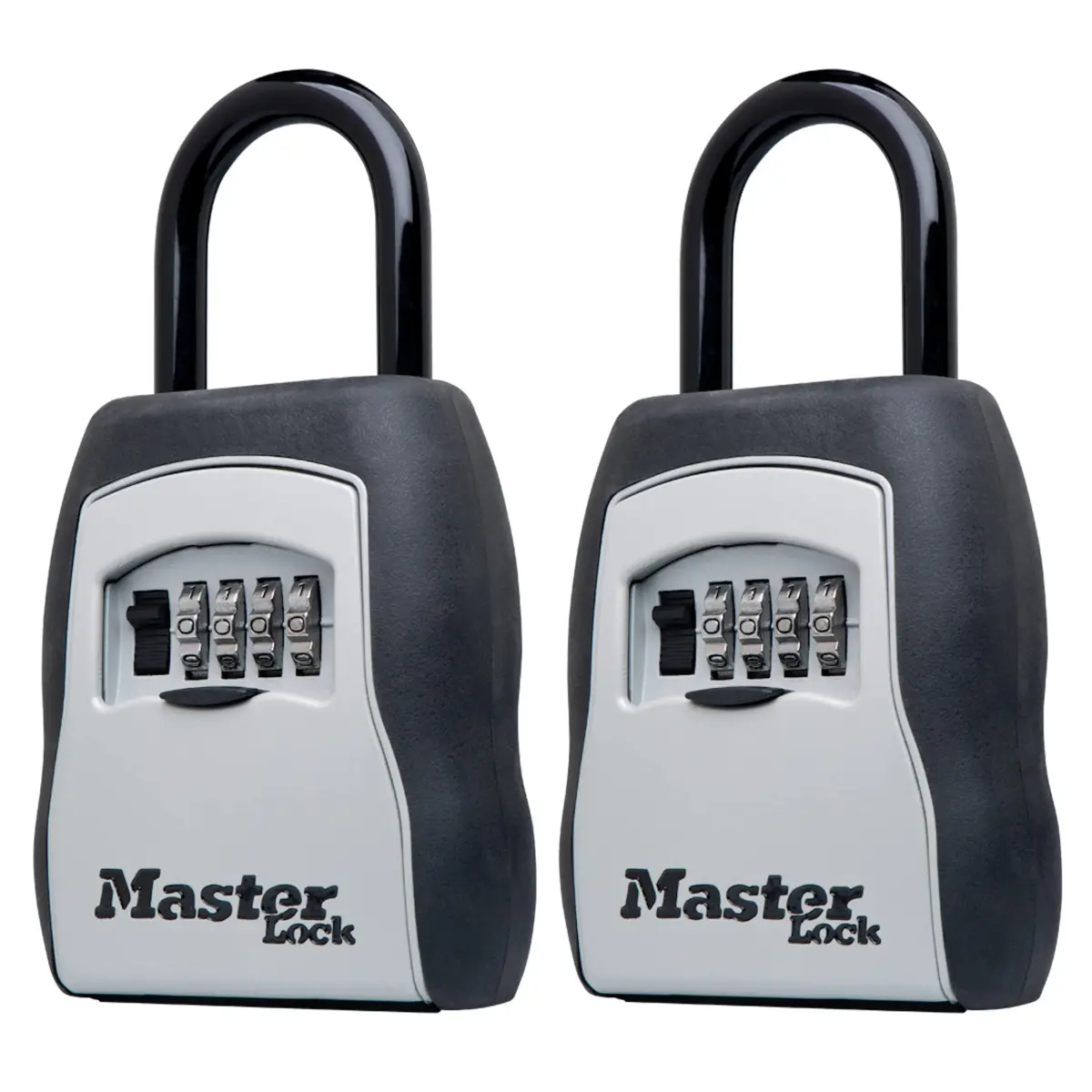 Master Lock Portable Key Lock Box 2-Pack, Black | Resettable 4-Digit Combination Lock - main product image