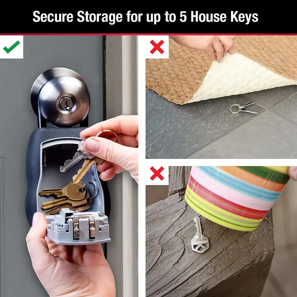 Master Lock Portable Key Lock Box 2-Pack, Black | Resettable 4-Digit Combination Lock - view 2