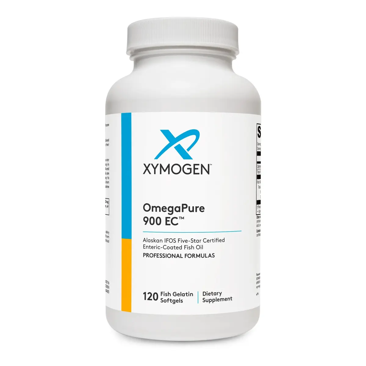 XYMOGEN OmegaPure 900 EC Softgels 120 Count (Pack of 1) | High-Strength EPA DHA Triglyceride Form - main product image