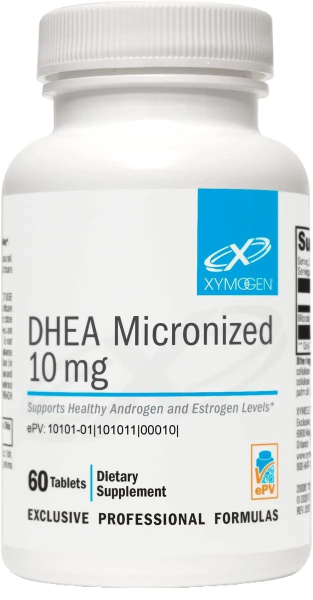 XYMOGEN DHEA Micronized 60 Tablets | Supports Hormone Balance & Adrenal Health - main product image