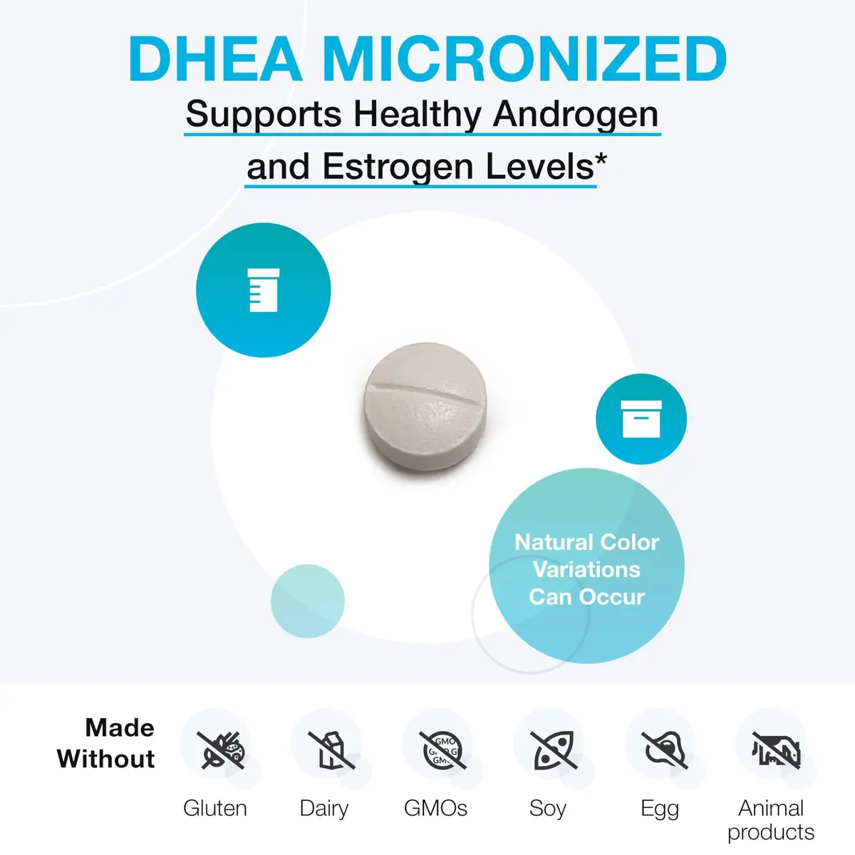XYMOGEN DHEA Micronized 60 Tablets | Supports Hormone Balance & Adrenal Health - view 3