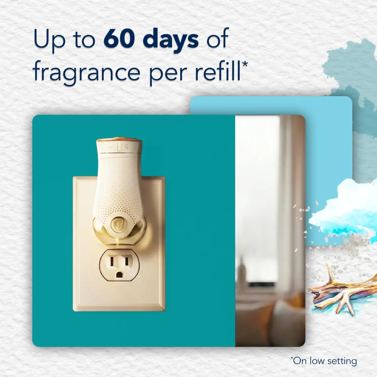 Glade Sky & Sea Salt PlugIns Refills Air Freshener 167.5ml (5 x 3.35 Fl Oz) | Scented with Essential Oils for Home & Bathroom - view 2