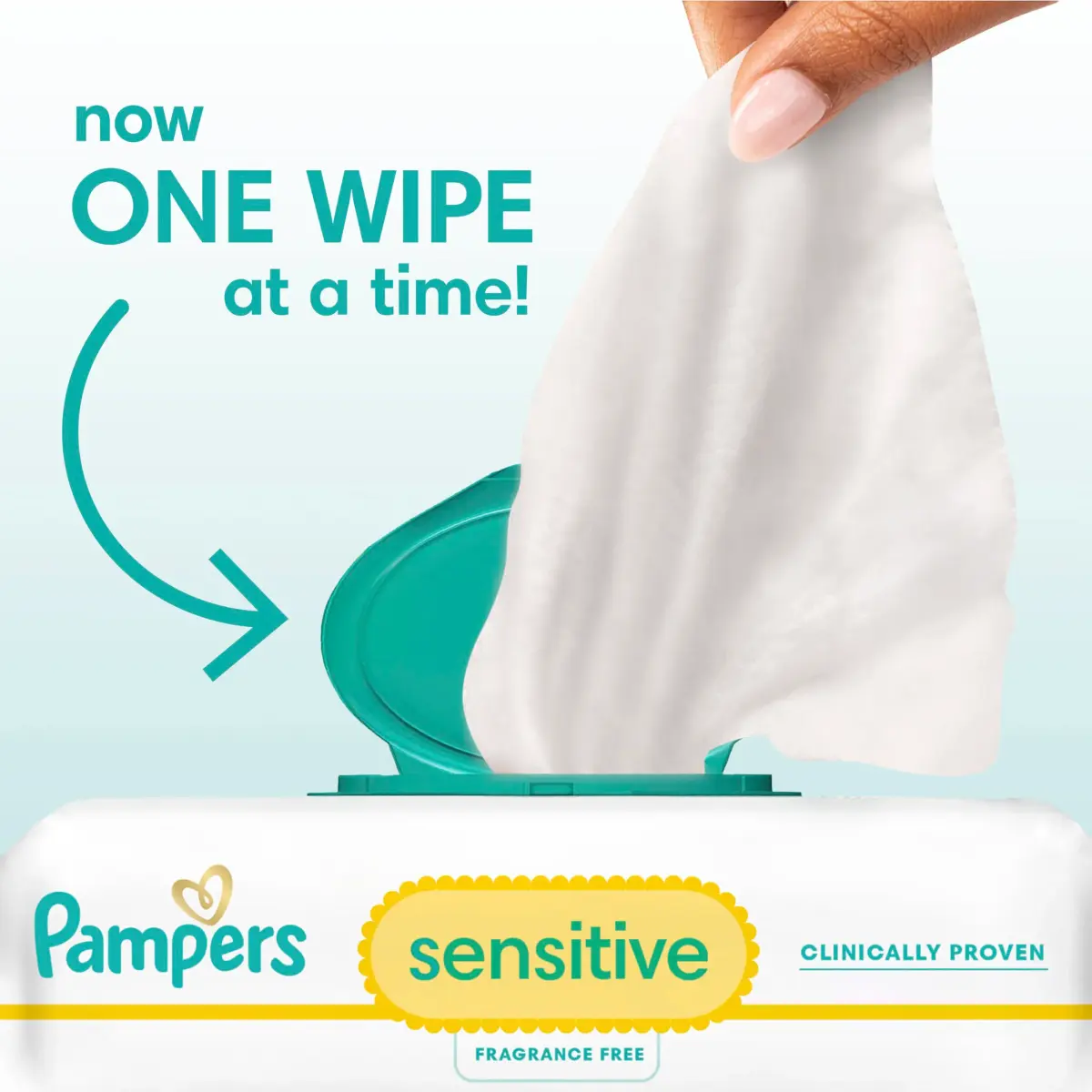 Pampers Sensitive Baby Wipes, 1008 Count (18 Flip-Top Packs) | Clinically Proven for Sensitive Skin - view 3