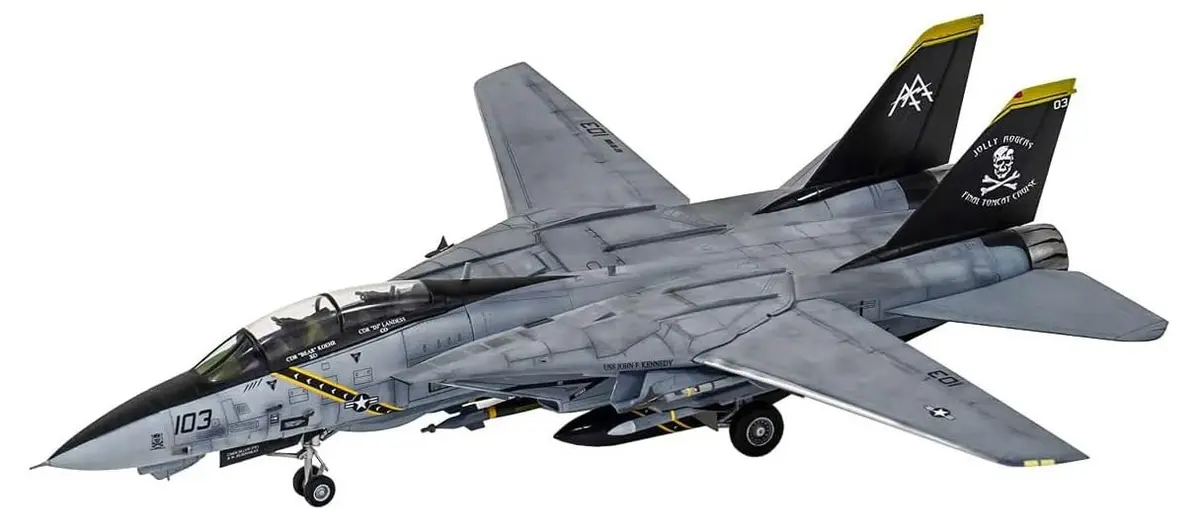 Academy 1/72 US Navy F-14B Tomcat VF-103 Jolly Rogers Plastic Model 262mm | Unassembled Aircraft Kit - main product image