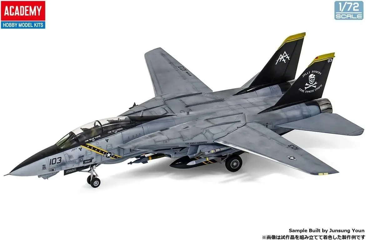 Academy 1/72 US Navy F-14B Tomcat VF-103 Jolly Rogers Plastic Model 262mm | Unassembled Aircraft Kit - view 6