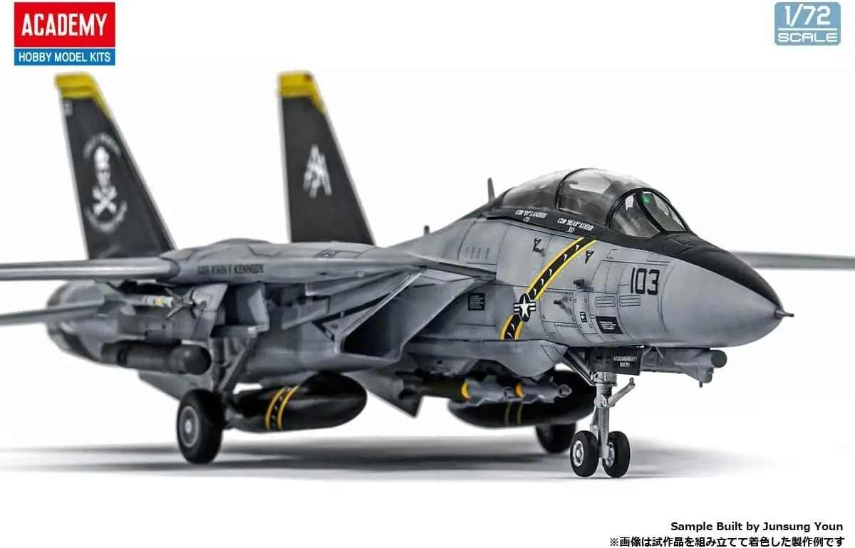 Academy 1/72 US Navy F-14B Tomcat VF-103 Jolly Rogers Plastic Model 262mm | Unassembled Aircraft Kit - view 2