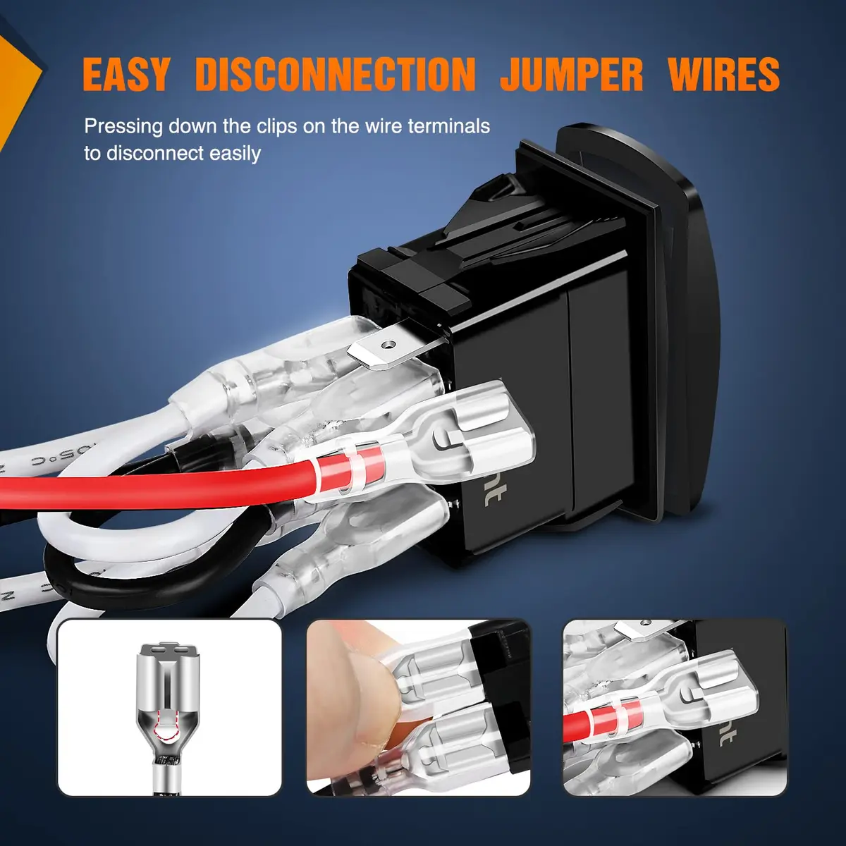 Nilight Momentary DPDT Rocker Switch 12V/24V | Heavy Duty Reverse Polarity Control - view 5