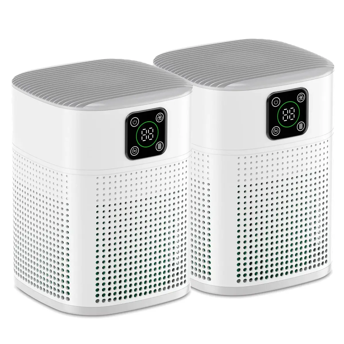 Honeyuan H13 HEPA Air Purifier 2 Pack - 2190 sq ft Coverage | Quiet 24dB Sleep Mode, 3-Stage Filtration, Smart Touch Control - main product image