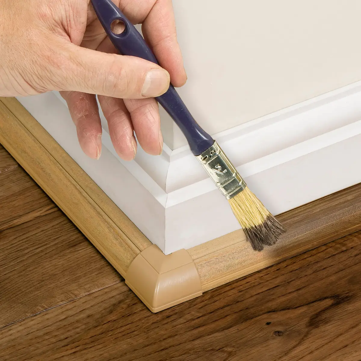 D-Line Stainable Wood-Effect Corner Cable Concealer 157in | Floor & Corner Cord Organizer - view 5