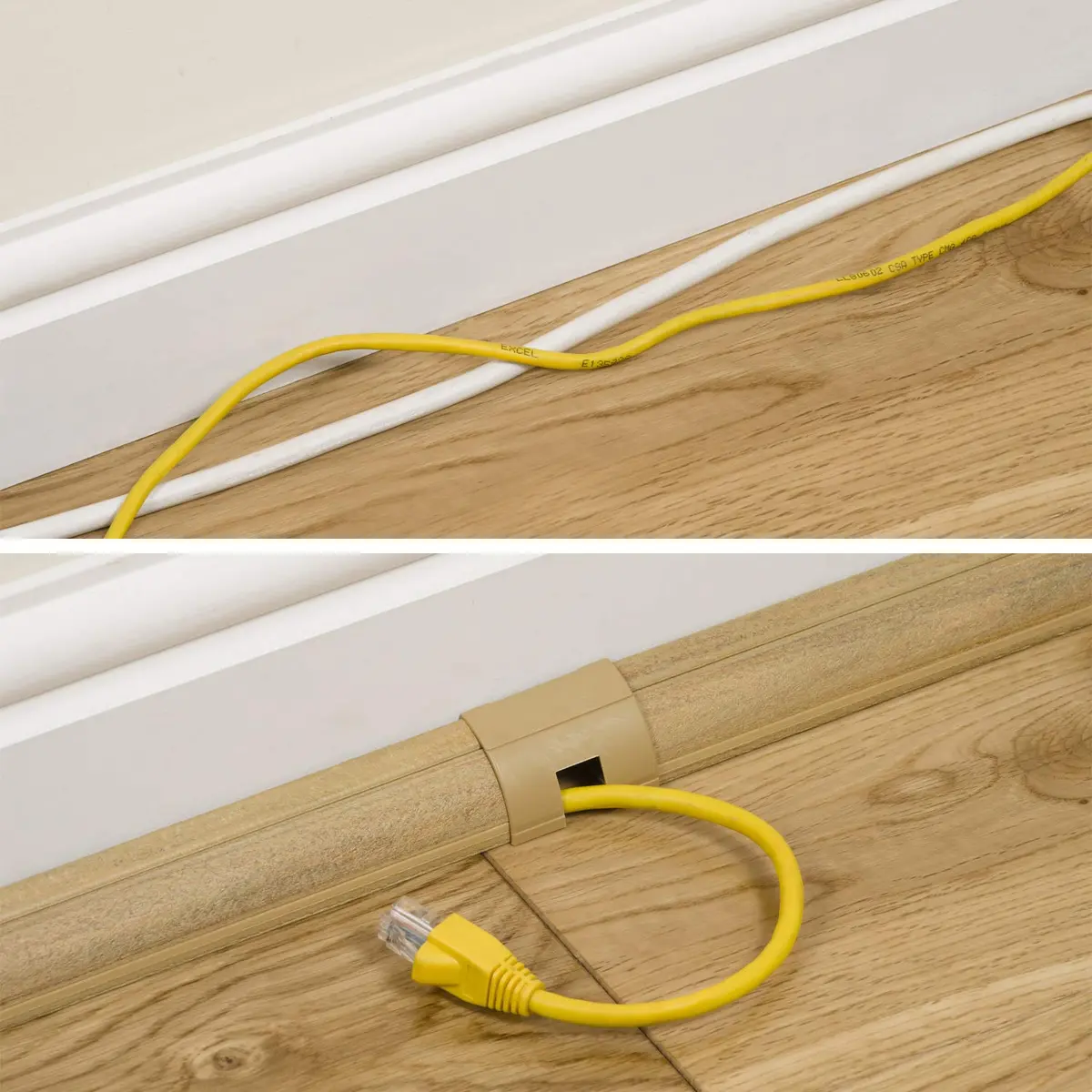 D-Line Stainable Wood-Effect Corner Cable Concealer 157in | Floor & Corner Cord Organizer - view 7