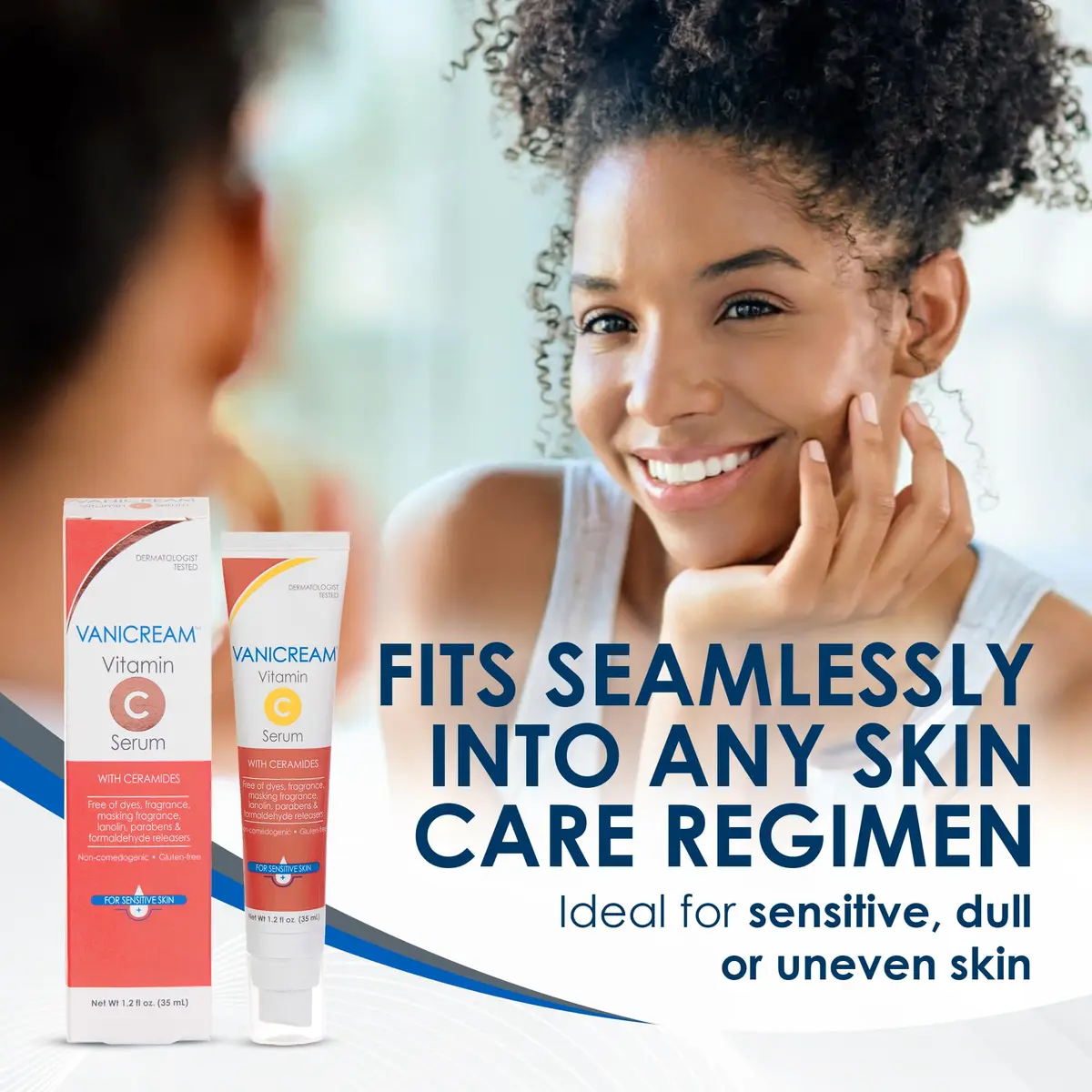 Vanicream Vitamin C Serum 1.2 Fl Oz | Gentle, Sensitive Skin Friendly, Boosts Glow - view 3