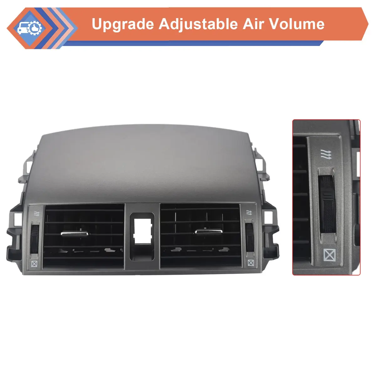 ZONFANT Adjustable Air Center Dash Fit For Toyota Corolla 2008-2013 | Manual Air Volume Control - view 5